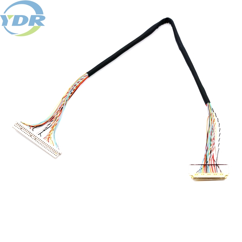 DF14-30P-1.25H LVDS شاشة LCD كابل العرض 30Pin زوج ملتوي للتلفزيون الكمبيوتر حسب الطلب